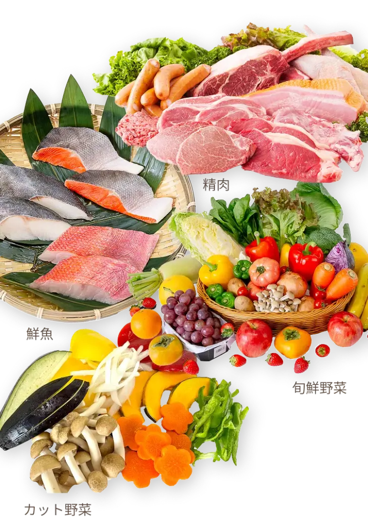 様々な食品 精肉・鮮魚・旬鮮野菜・カット野菜 （SP）